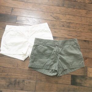 Women's Casual Shorts - White and Green Bundle